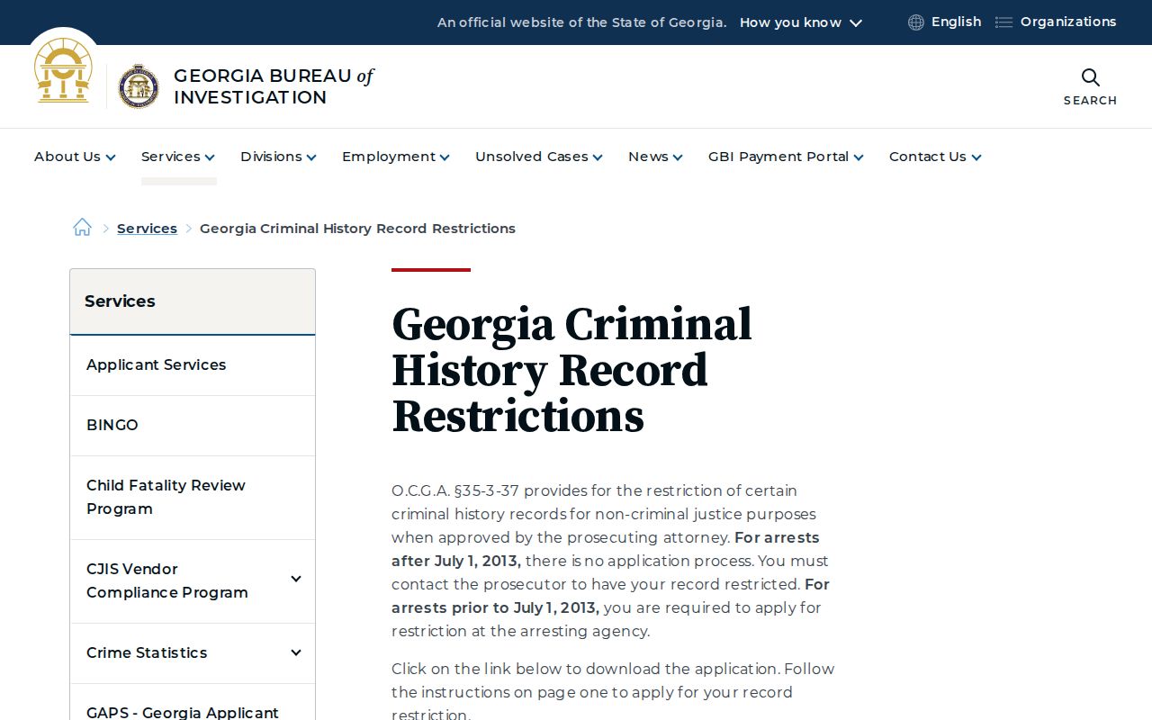 Georgia record restriction information for Jefferson County news and booking records
