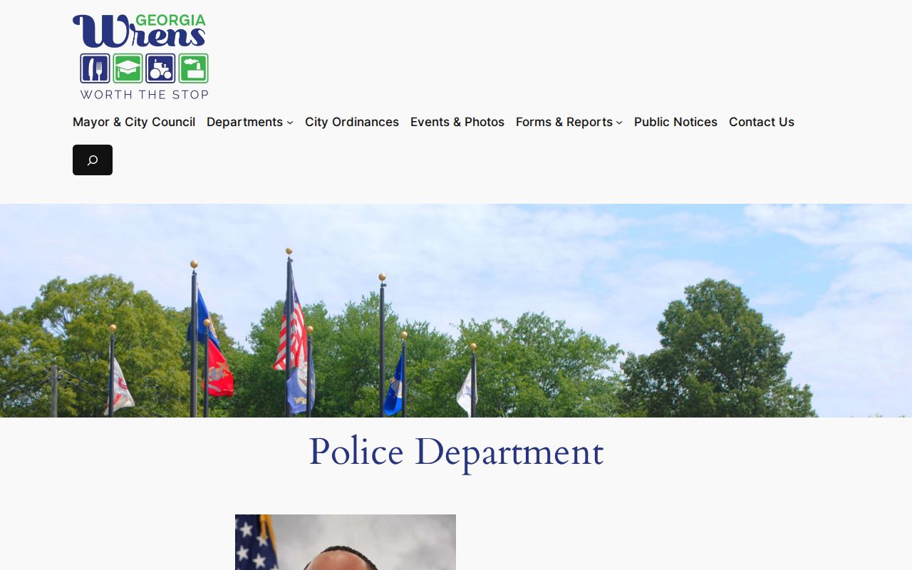 Official Wrens Police Department webpage for Jefferson County arrest records and city police contacts